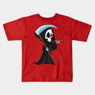 Halloween Trick Or Treat Cute Funny Grim Reaper Kids T-Shirt
